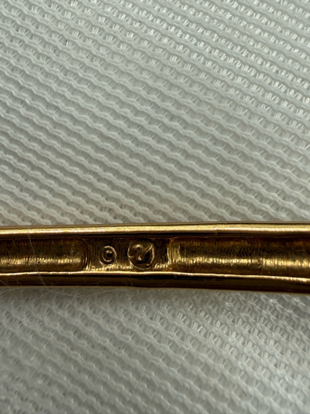 Vintage Swarovski hinged bangle bracelet Gold tone signed Swarovski & Swan Logo - Picture 10 of 11
